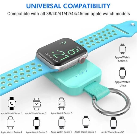 Portable Travel Charger for Apple Watch,Compact Wireless iwatch Charger Magnetic - Picture 2 of 7